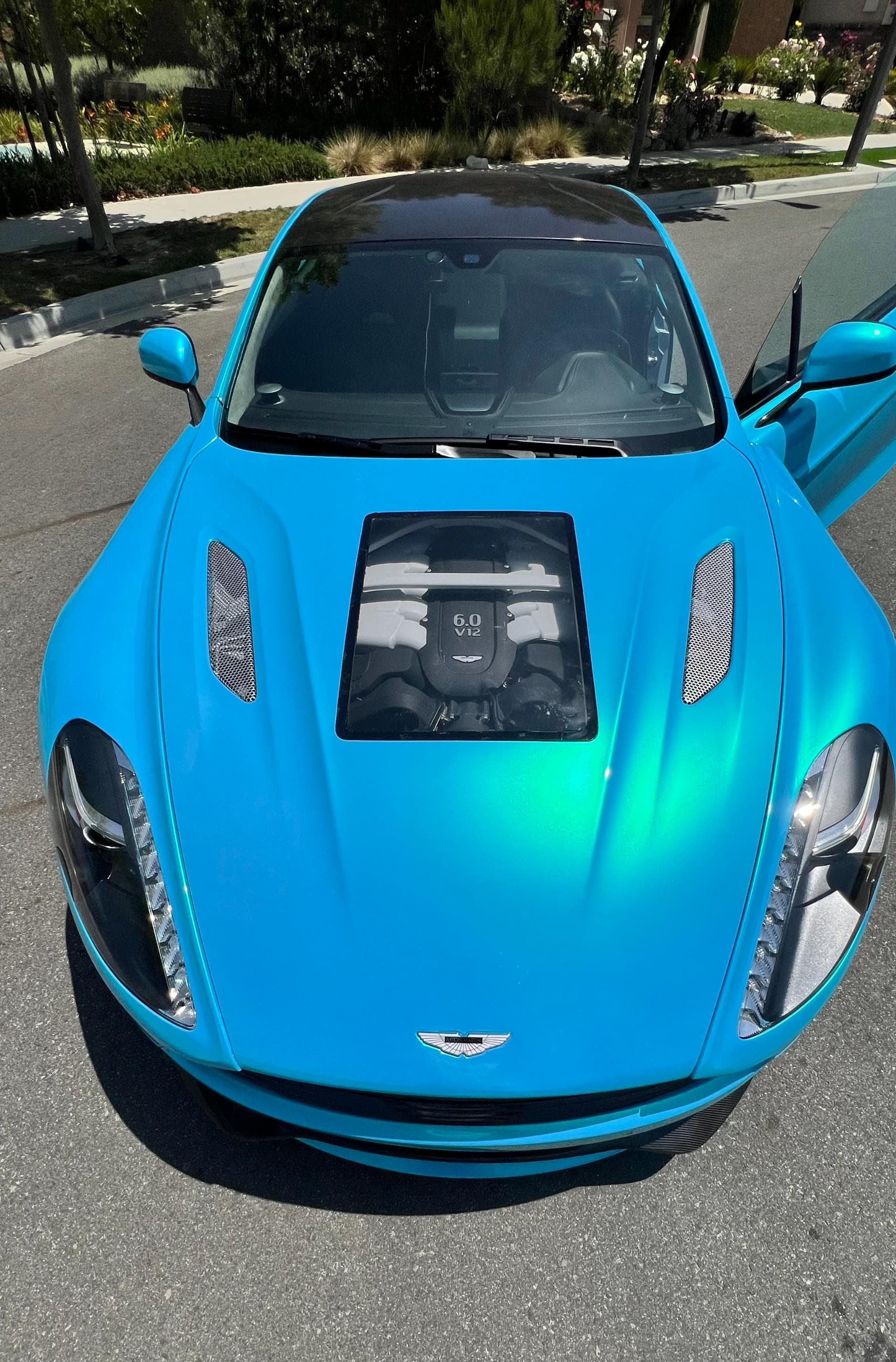 Aston Martin Vanquish Custom Hood 2002 Aston Martin Vanquish Custom Hood | Clear Engine Window